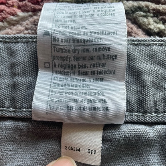 Carhartt Gray Work Pants Loose Fit Carpenter 100% Cotton 42x32 *flawed - Picture 11 of 12